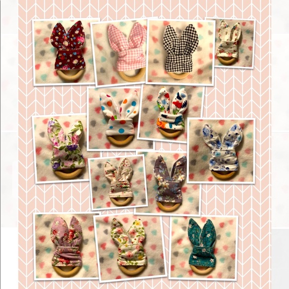 Bunny Ear Teething Ring - Picture 2 of 2